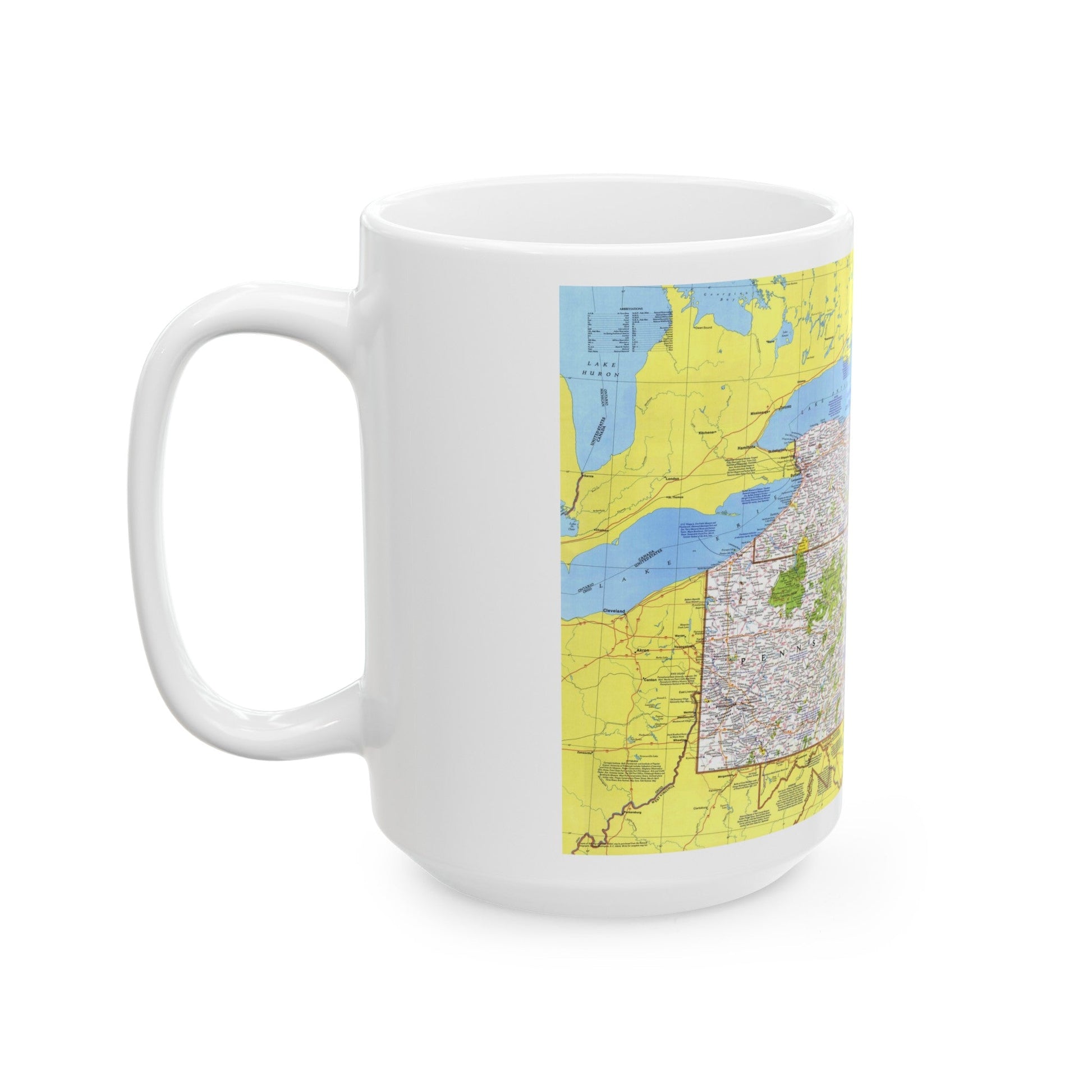 USA - Northeast 1 (1978) (Map) White Coffee Mug-The Sticker Space