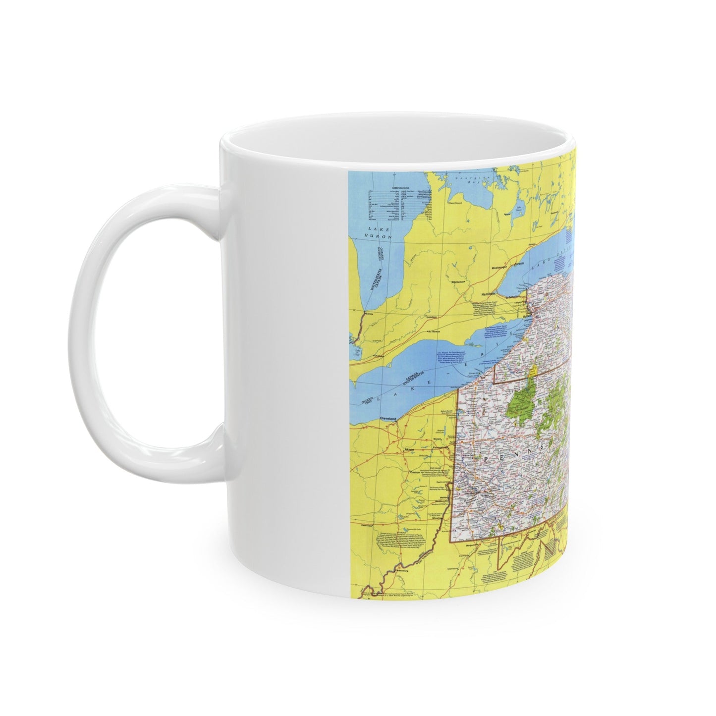 USA - Northeast 1 (1978) (Map) White Coffee Mug-The Sticker Space