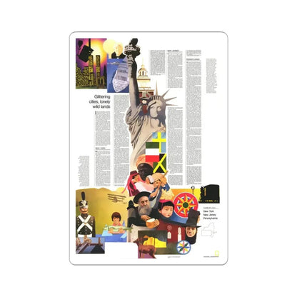 USA - Northeast 2 (1978) (Map) STICKER Vinyl Kiss-Cut Decal 4 Inch White - The Sticker Space