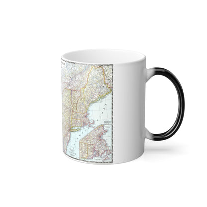 USA - Northeastern (1945) (Map) Color Changing Mug 11oz-11oz-The Sticker Space