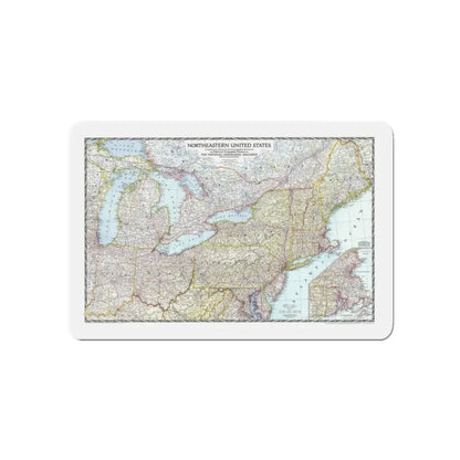 USA - Northeastern (1945) (Map) Refrigerator Magnet 5 Inch - The Sticker Space