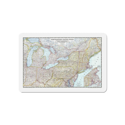 USA - Northeastern (1945) (Map) Refrigerator Magnet-5" x 5"-The Sticker Space