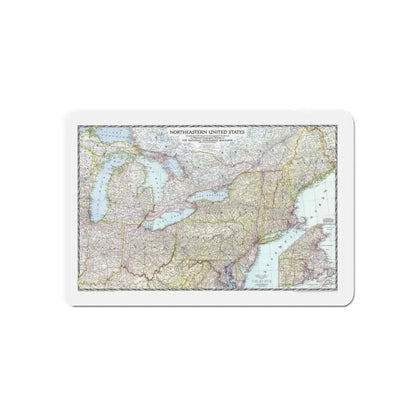 USA - Northeastern (1945) (Map) Refrigerator Magnet 6 Inch - The Sticker Space
