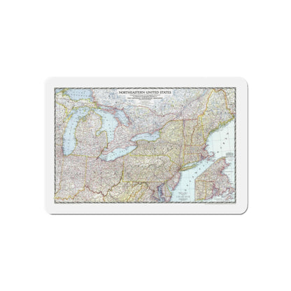 USA - Northeastern (1945) (Map) Refrigerator Magnet-6 × 6"-The Sticker Space