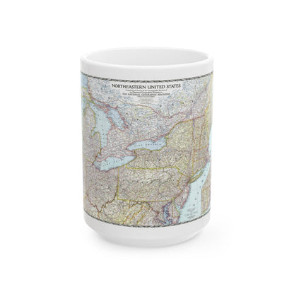 USA - Northeastern (1945) (Map) White Coffee Mug-15oz-The Sticker Space