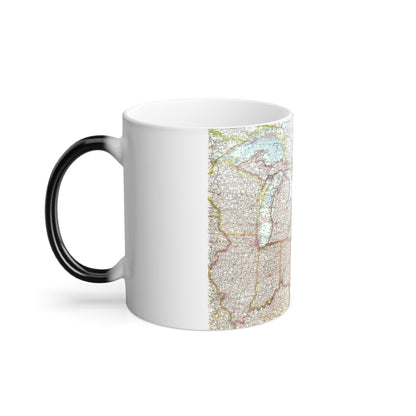 USA - Northeastern & Great Lakes (1959) (Map) Color Changing Mug 11oz-11oz-The Sticker Space