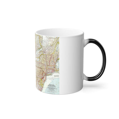 USA - Northeastern & Great Lakes (1959) (Map) Color Changing Mug 11oz-11oz-The Sticker Space