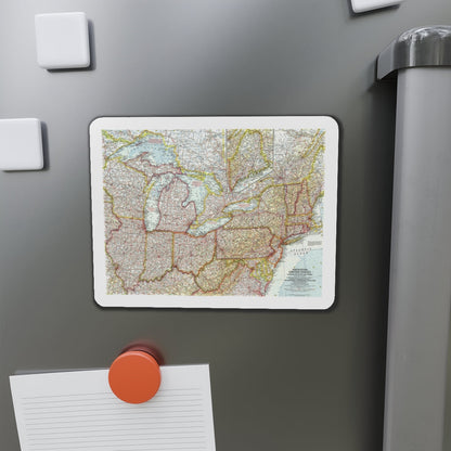 USA - Northeastern & Great Lakes (1959) (Map) Refrigerator Magnet-The Sticker Space