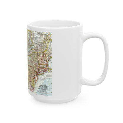 USA - Northeastern & Great Lakes (1959) (Map) White Coffee Mug-The Sticker Space