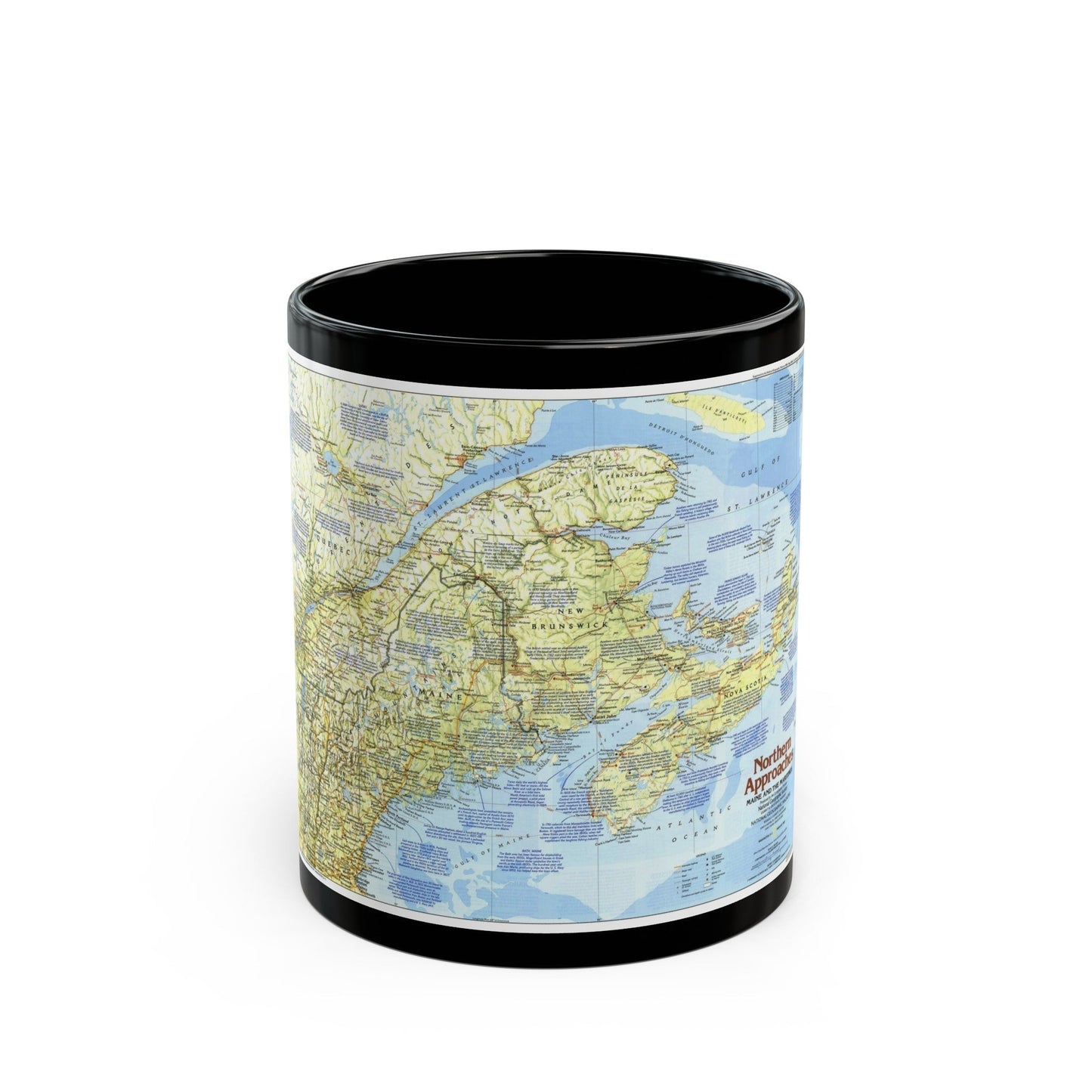 USA - Northern Approaches 1 (1985) (Map) Black Coffee Mug-11oz-The Sticker Space