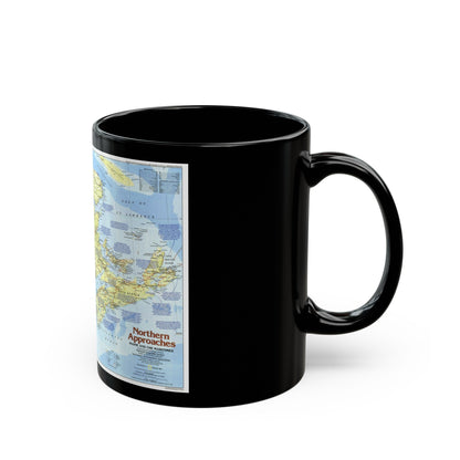 USA - Northern Approaches 1 (1985) (Map) Black Coffee Mug-The Sticker Space