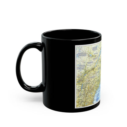 USA - Northern Approaches 1 (1985) (Map) Black Coffee Mug-The Sticker Space