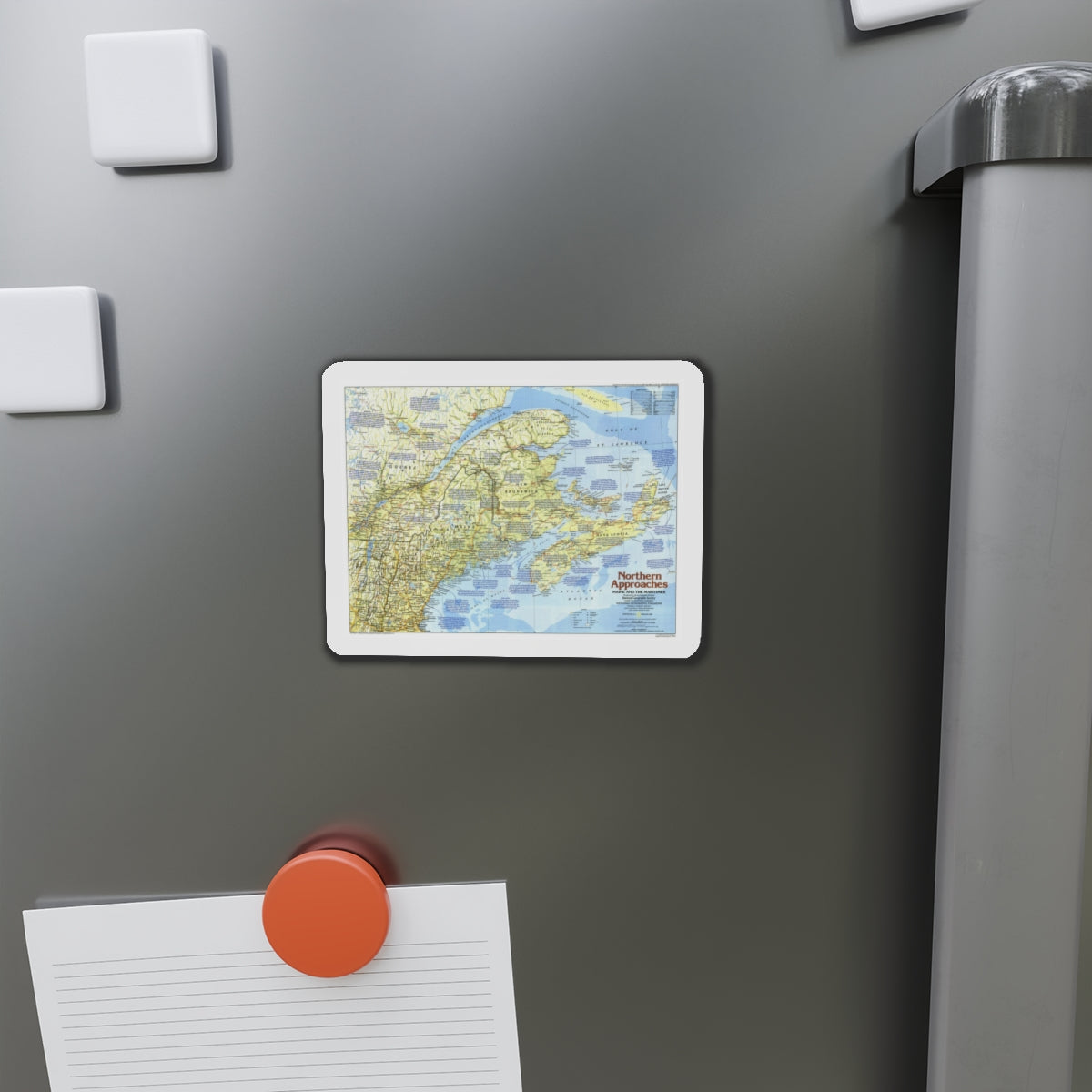 USA - Northern Approaches 1 (1985) (Map) Refrigerator Magnet-The Sticker Space