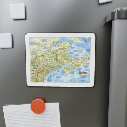 USA - Northern Approaches 1 (1985) (Map) Refrigerator Magnet-The Sticker Space