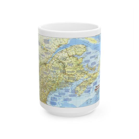 USA - Northern Approaches 1 (1985) (Map) White Coffee Mug-15oz-The Sticker Space