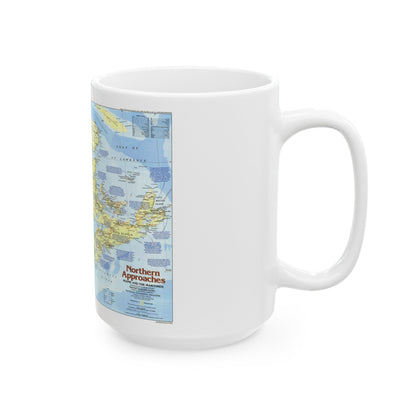 USA - Northern Approaches 1 (1985) (Map) White Coffee Mug-The Sticker Space