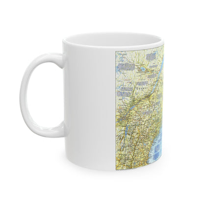 USA - Northern Approaches 1 (1985) (Map) White Coffee Mug-The Sticker Space