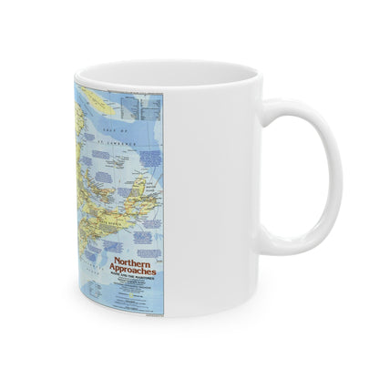 USA - Northern Approaches 1 (1985) (Map) White Coffee Mug-The Sticker Space