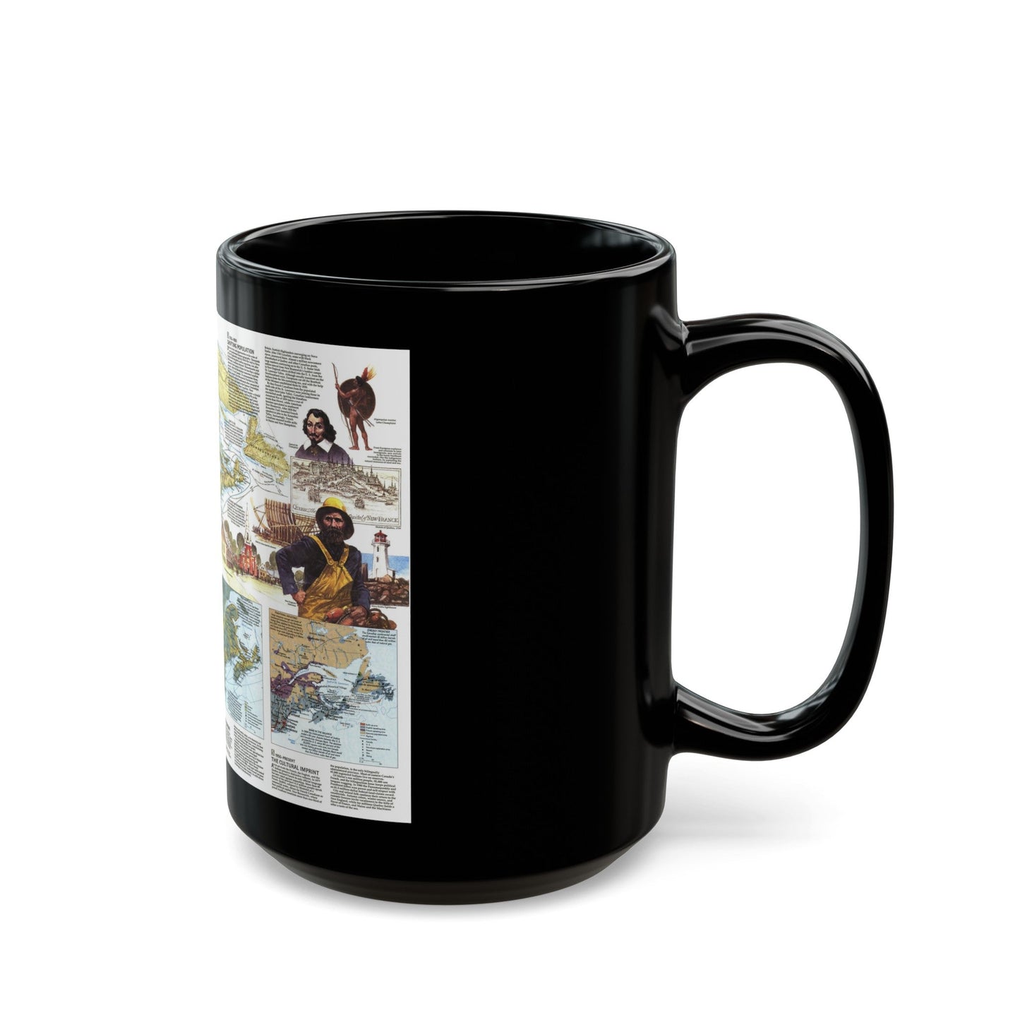 USA - Northern Approaches 2 (1985) (Map) Black Coffee Mug-The Sticker Space