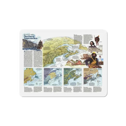 USA - Northern Approaches 2 (1985) (Map) Refrigerator Magnet 6 Inch - The Sticker Space