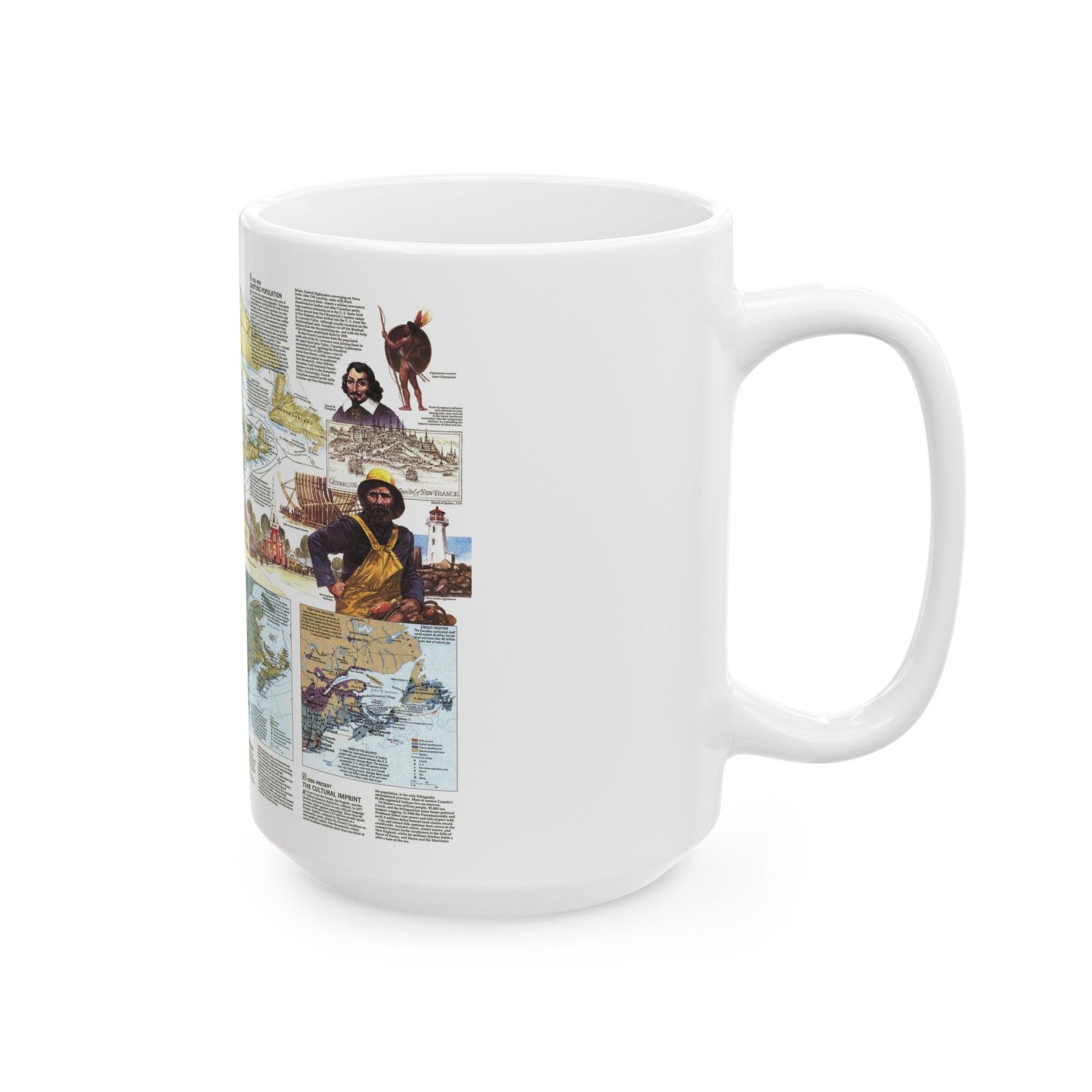 USA - Northern Approaches 2 (1985) (Map) White Coffee Mug-The Sticker Space