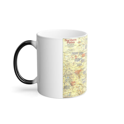 USA - Northern Plains 1 (1986) (Map) Color Changing Mug 11oz-11oz-The Sticker Space