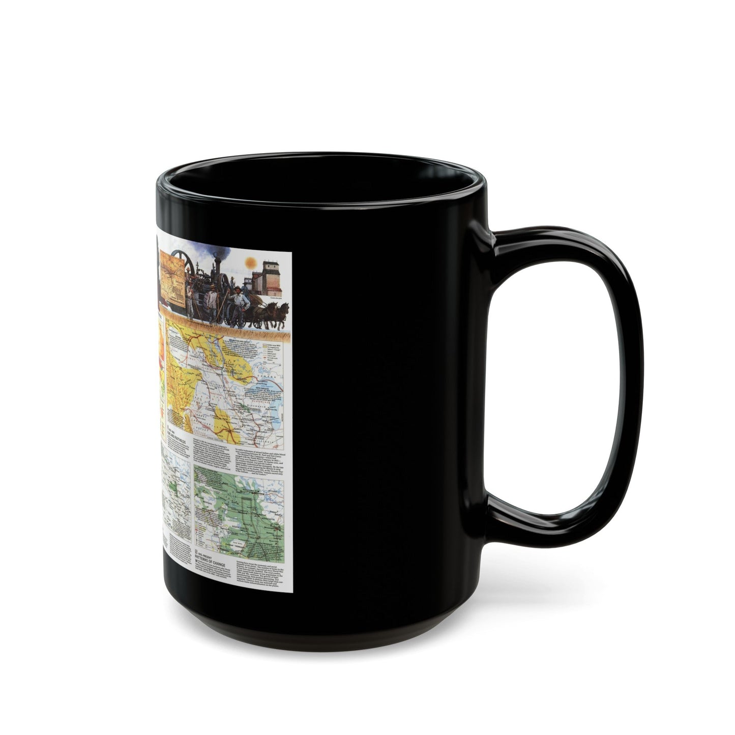 USA - Northern Plains 2 (1986) (Map) Black Coffee Mug-The Sticker Space