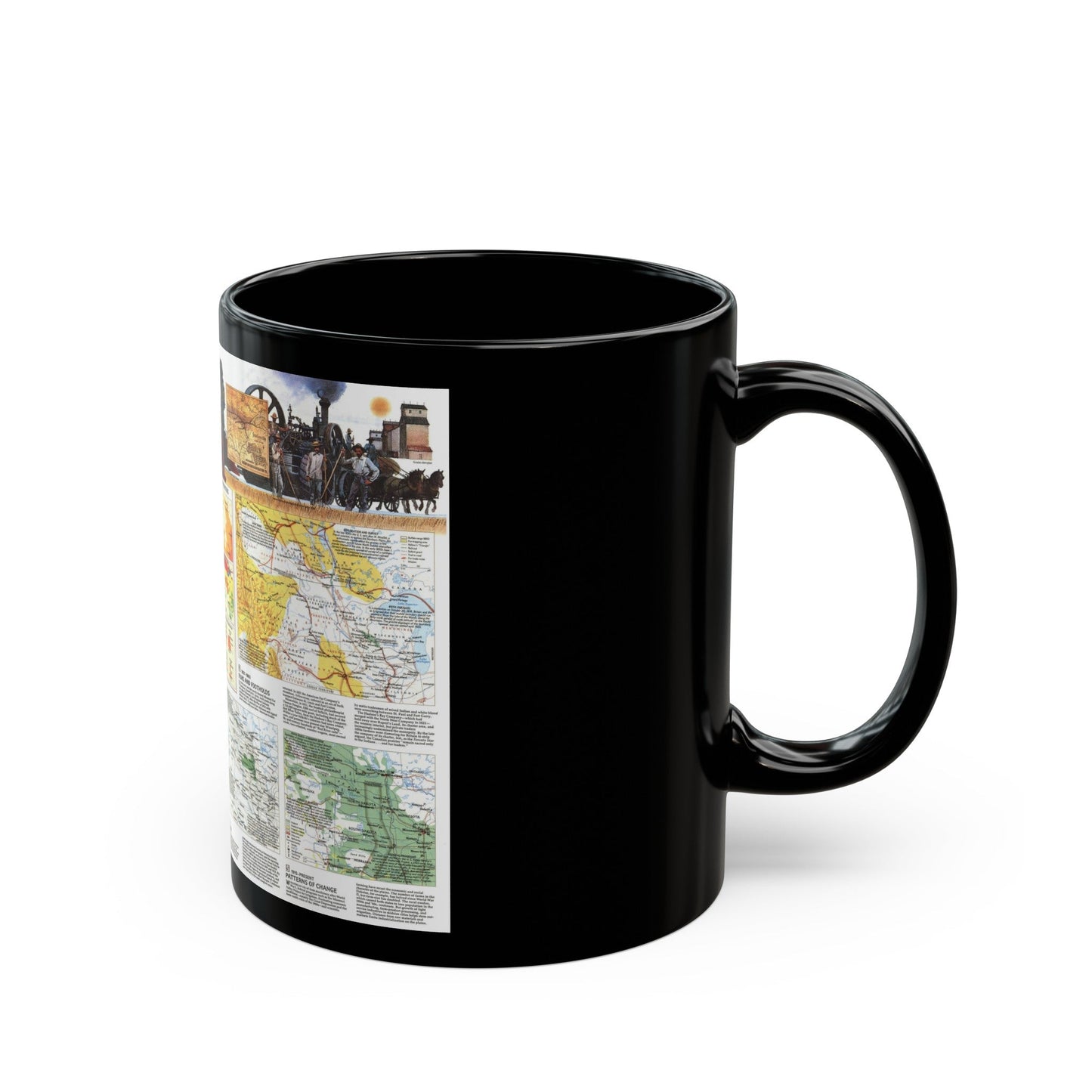 USA - Northern Plains 2 (1986) (Map) Black Coffee Mug-The Sticker Space