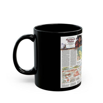 USA - Northern Plains 2 (1986) (Map) Black Coffee Mug-The Sticker Space