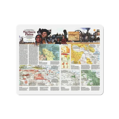 USA - Northern Plains 2 (1986) (Map) Refrigerator Magnet 2 Inch - The Sticker Space