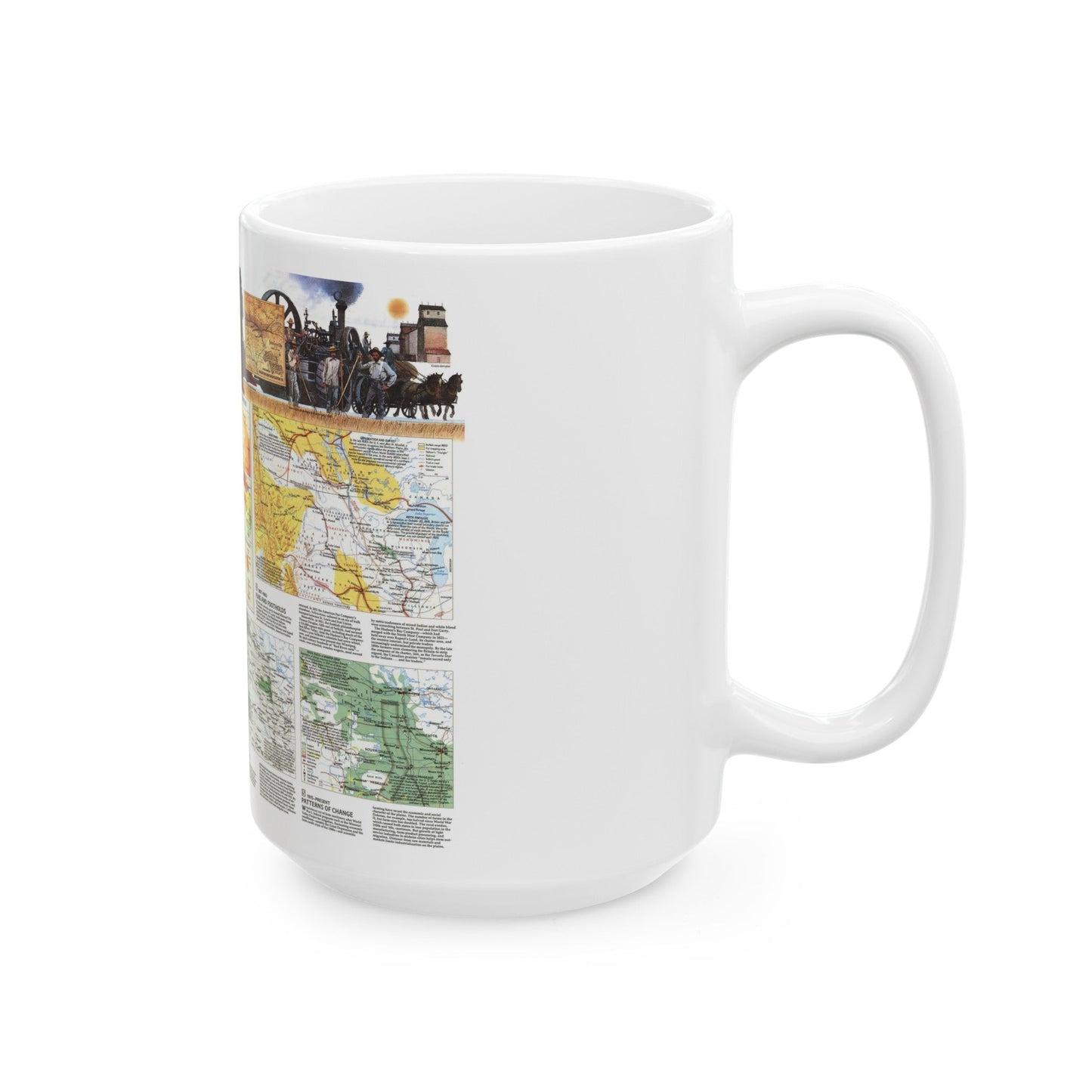 USA - Northern Plains 2 (1986) (Map) White Coffee Mug-The Sticker Space