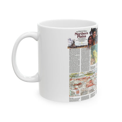 USA - Northern Plains 2 (1986) (Map) White Coffee Mug-The Sticker Space