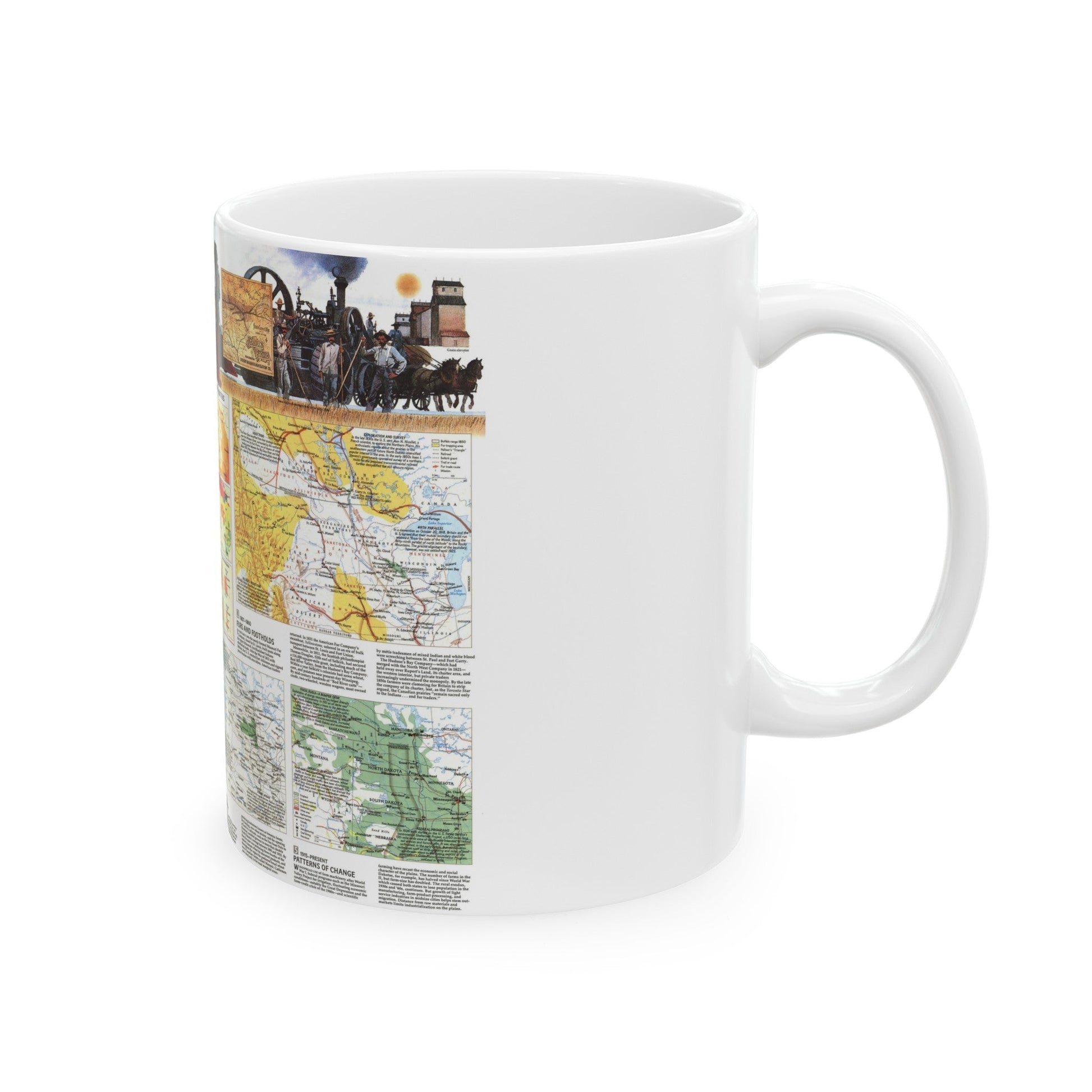 USA - Northern Plains 2 (1986) (Map) White Coffee Mug-The Sticker Space