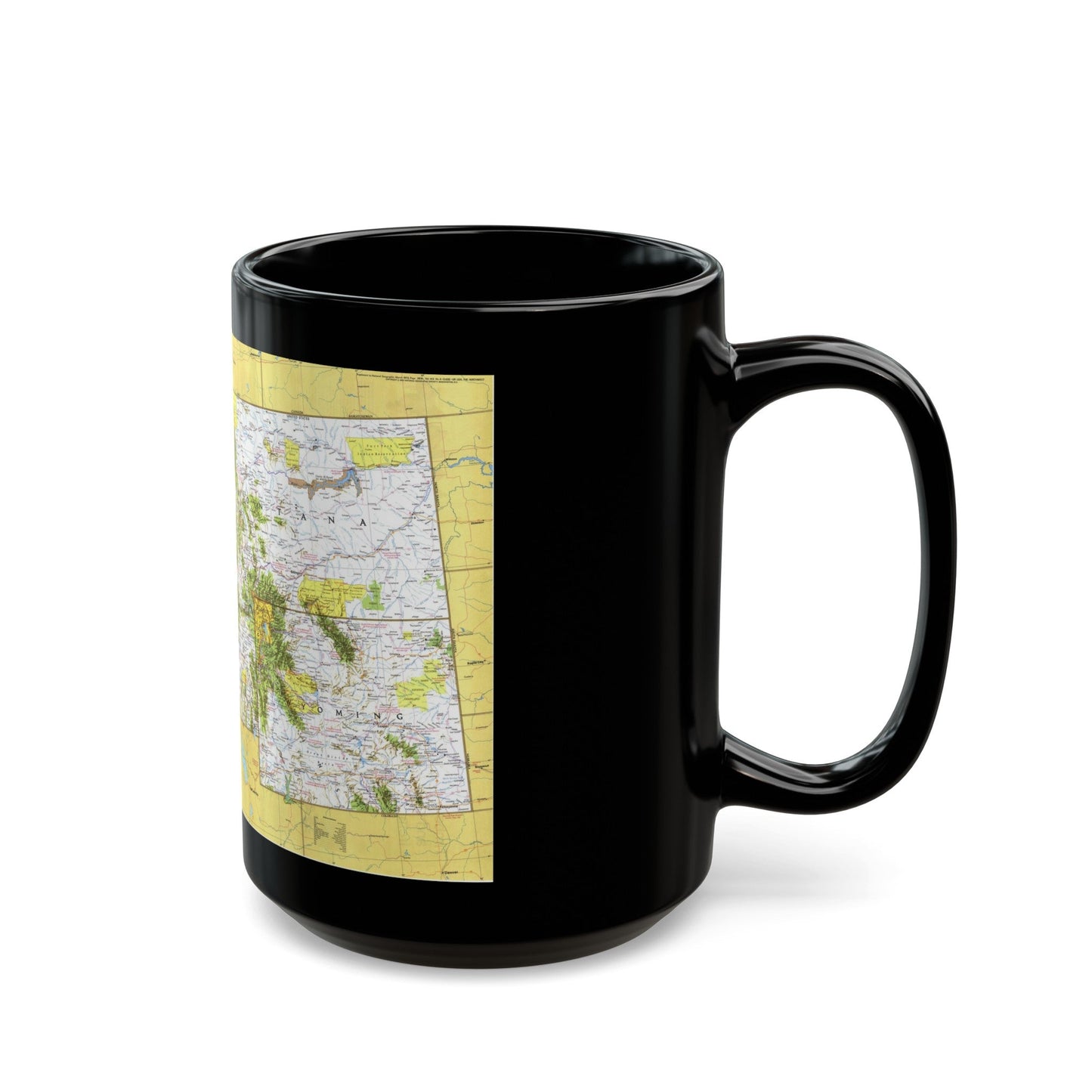 USA - Northwest 1 (1973) (Map) Black Coffee Mug-The Sticker Space