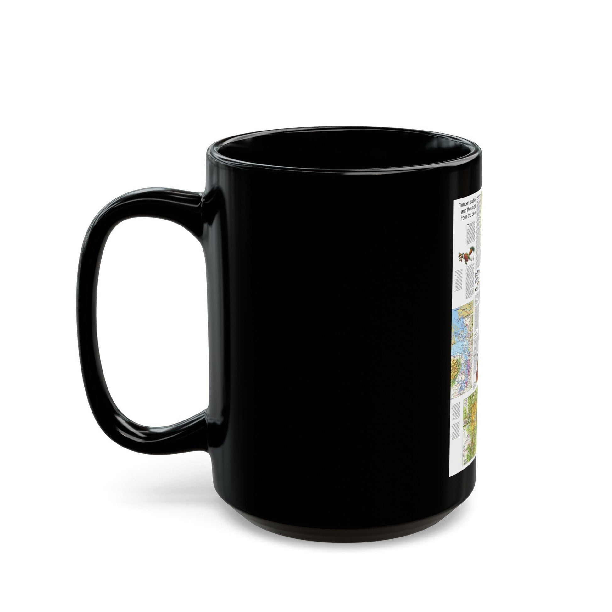 USA - Northwest 2 (1973) (Map) Black Coffee Mug-The Sticker Space