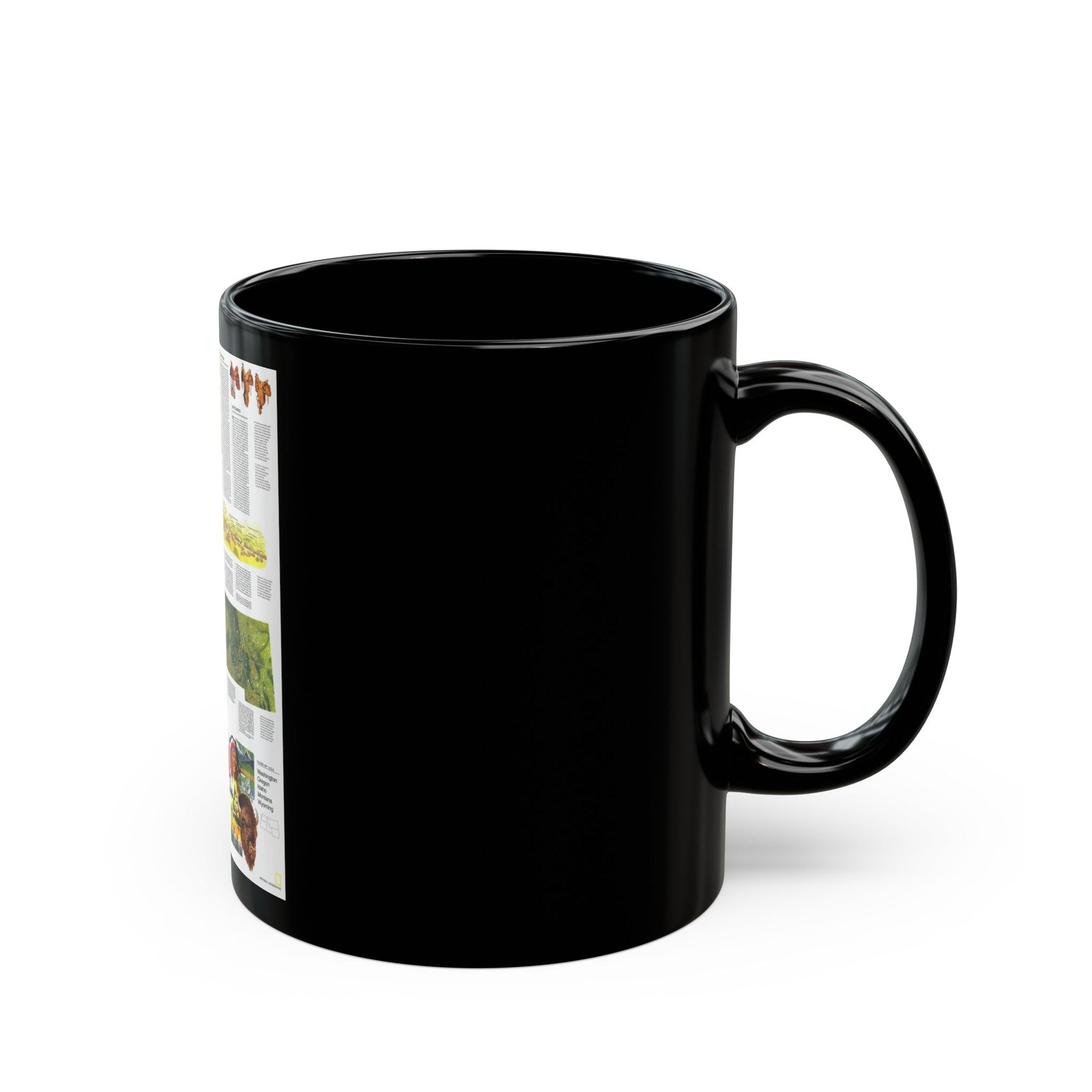 USA - Northwest 2 (1973) (Map) Black Coffee Mug-The Sticker Space