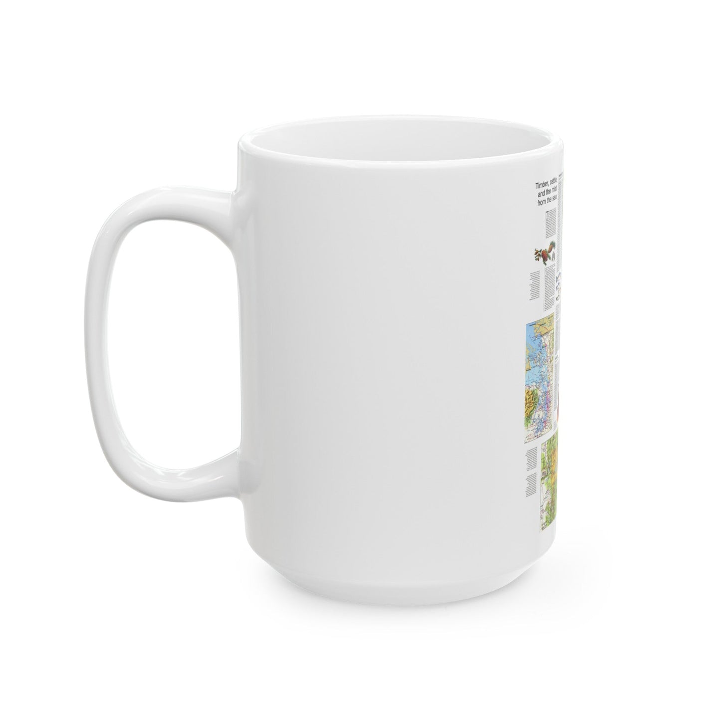 USA - Northwest 2 (1973) (Map) White Coffee Mug-The Sticker Space