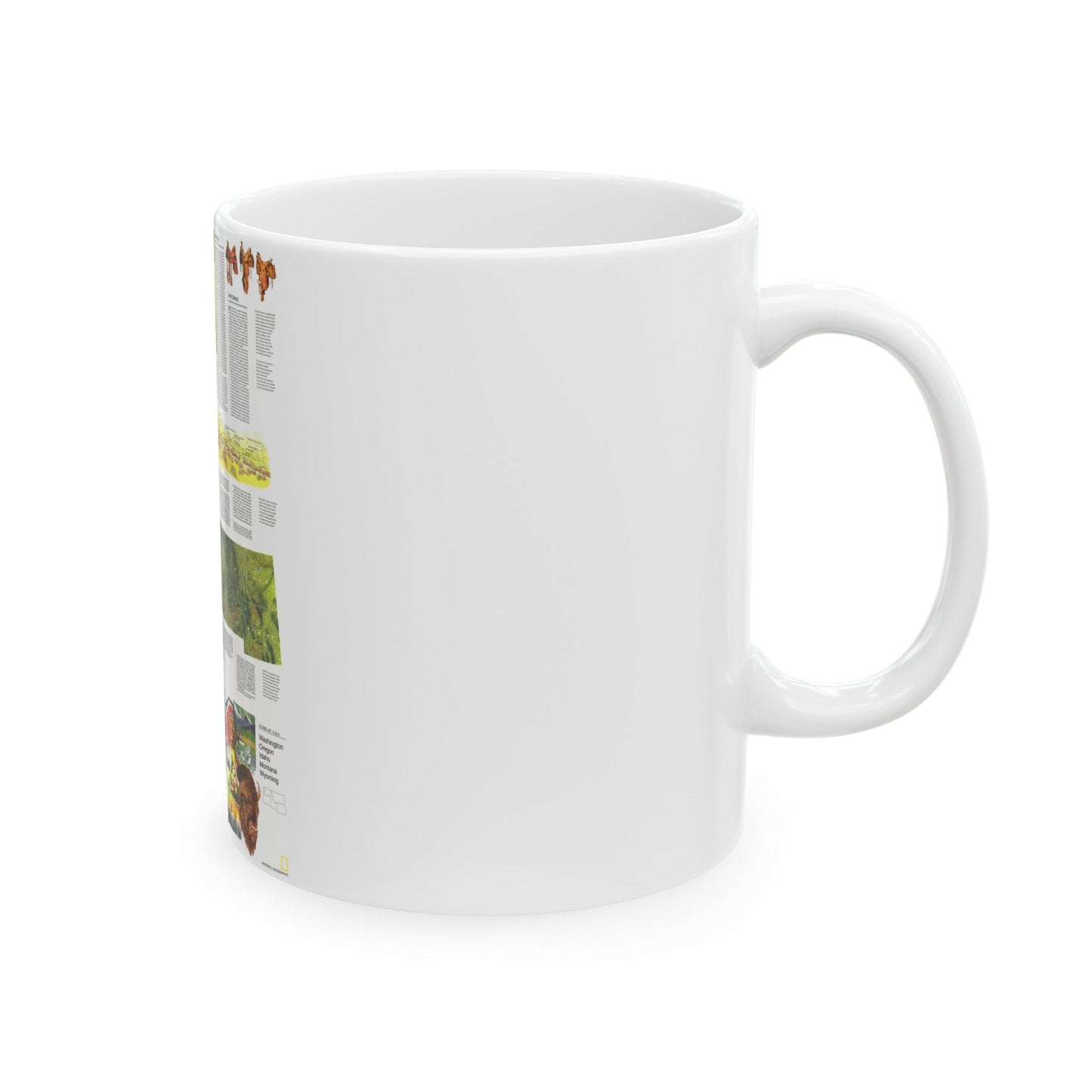 USA - Northwest 2 (1973) (Map) White Coffee Mug-The Sticker Space