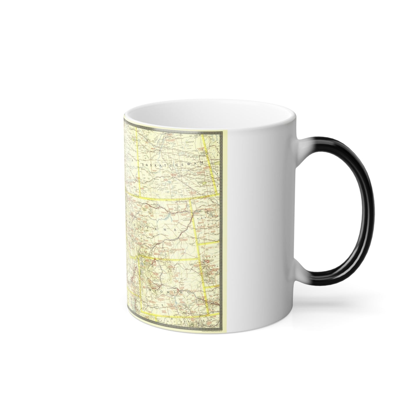 USA - Northwestern (1941) (Map) Color Changing Mug 11oz-11oz-The Sticker Space