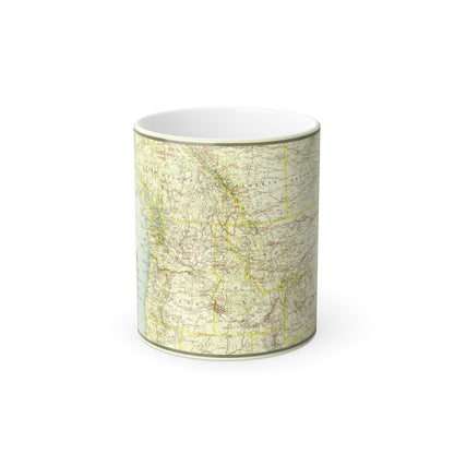 USA - Northwestern (1941) (Map) Color Changing Mug 11oz-11oz-The Sticker Space