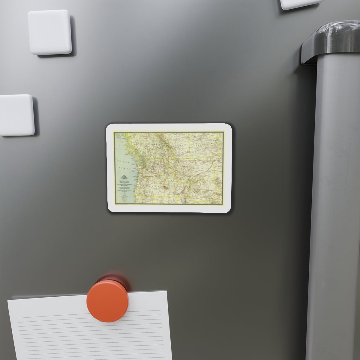 USA - Northwestern (1941) (Map) Refrigerator Magnet-The Sticker Space