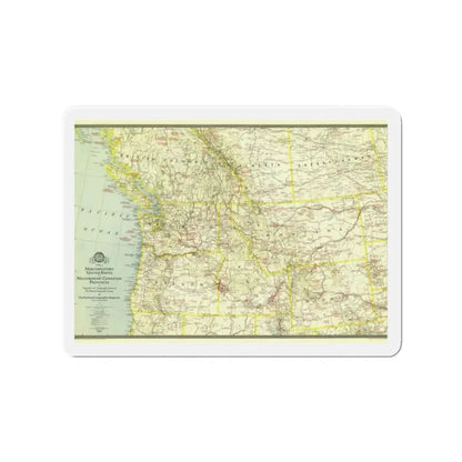 USA - Northwestern (1941) (Map) Refrigerator Magnet 2 Inch - The Sticker Space