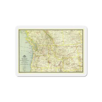 USA - Northwestern (1941) (Map) Refrigerator Magnet-5" x 5"-The Sticker Space