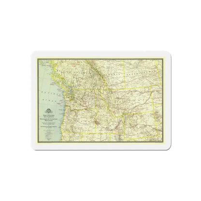 USA - Northwestern (1941) (Map) Refrigerator Magnet 6 Inch - The Sticker Space