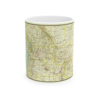 USA - Northwestern (1941) (Map) White Coffee Mug-11oz-The Sticker Space