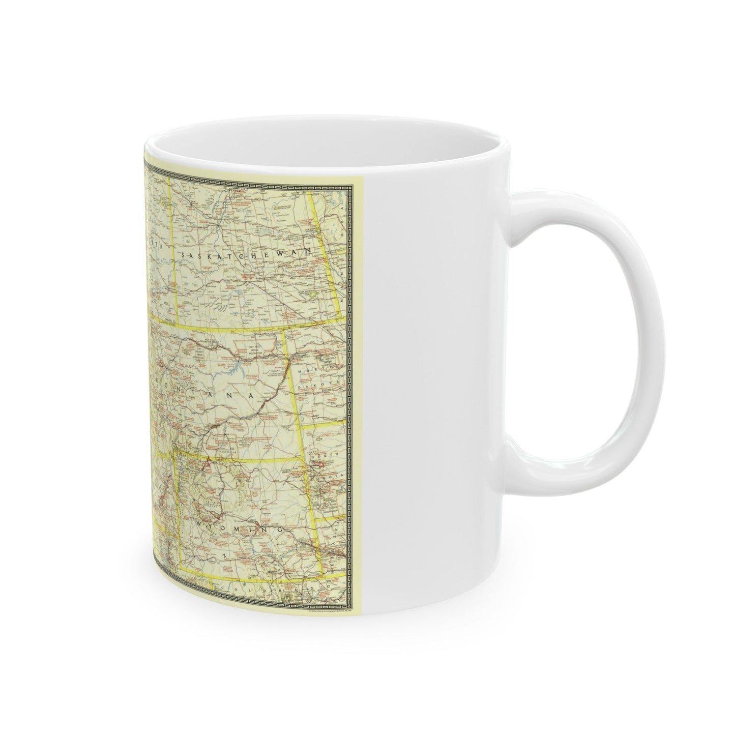 USA - Northwestern (1941) (Map) White Coffee Mug-The Sticker Space