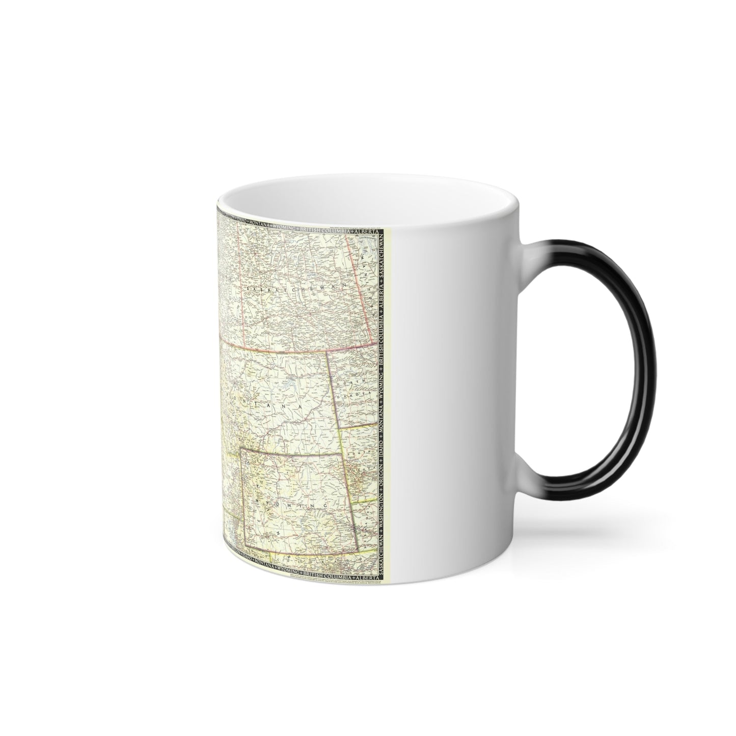 USA - Northwestern (1950) (Map) Color Changing Mug 11oz-11oz-The Sticker Space