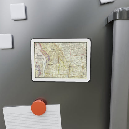 USA - Northwestern (1950) (Map) Refrigerator Magnet-The Sticker Space