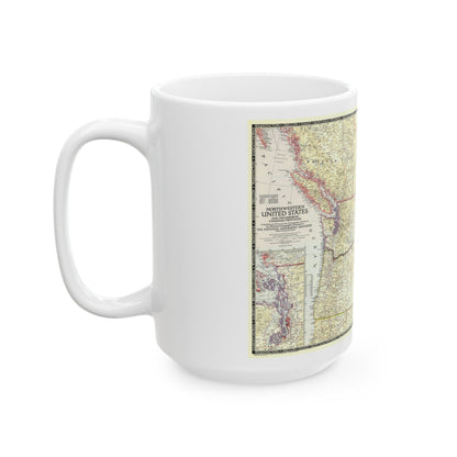 USA - Northwestern (1950) (Map) White Coffee Mug-The Sticker Space