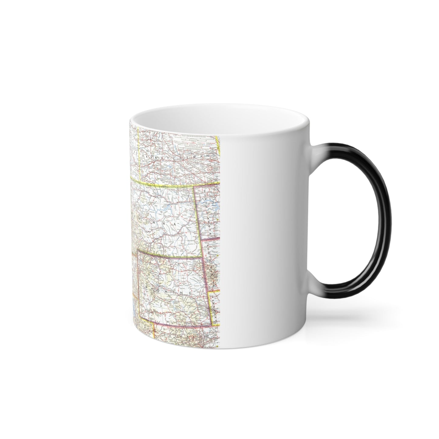 USA - Northwestern (1960) (Map) Color Changing Mug 11oz-11oz-The Sticker Space